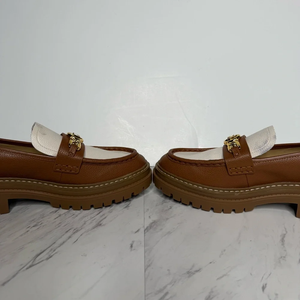 Michael Kors Brown Lug Sole Chunky Loafer 9M - Picture 6 of 16